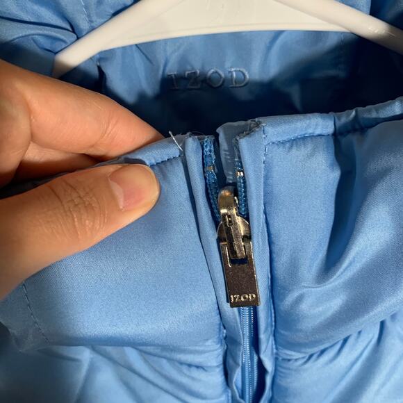 IZOD Women's Puffer Winter Blue Vest Size L - Picture 5 of 11